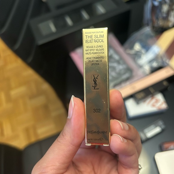 Yves Saint Laurent Other - Yves Saint Laurent Gold Metallic Lipstick Box - Shade 302